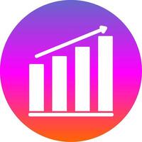 Bar Graph Glyphe Gradient Kreis Symbol vektor