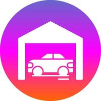 Garage Glyphe Gradient Kreis Symbol vektor