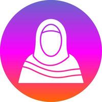 Moslem Frau Glyphe Gradient Kreis Symbol vektor