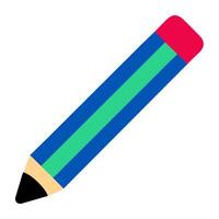 Färg penna ikon. platt vektor stil