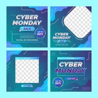 Cyber Monday Social-Media-Beitrag vektor