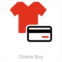 online Kaufen und online Symbol Konzept vektor