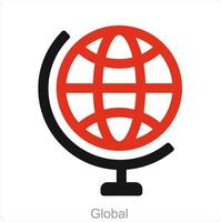 global och jord ikon begrepp vektor