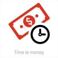 Zeit ist Geld Symbol Konzept vektor