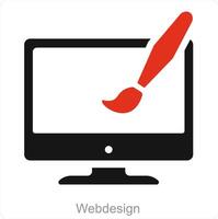 webbdesign och webb ikon begrepp vektor