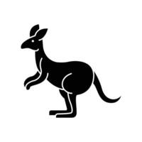 Känguru Symbol. solide Symbol vektor