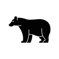 Polar- Bär Symbol. solide Symbol vektor