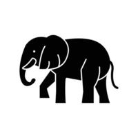 elefant ikon. fast ikon vektor