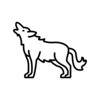 Wolf Symbol. Gliederung Symbol vektor