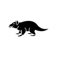 tasmaniska jäkel ikon. fast ikon vektor