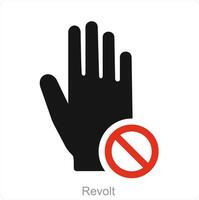 revolt och finger ikon begrepp vektor