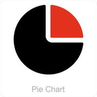 Kuchen Diagramm und Diagramm Symbol Konzept vektor