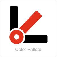 Farbe Palette und Farbe Themen Symbol Konzept vektor