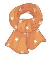 klotter av ljus scarf. klämma konst av vår tillbehör. tecknad serie vektor illustration ClipArt isolerat på vit.