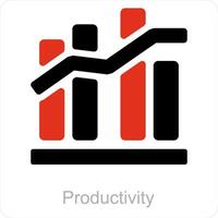 Produktivität und Diagramm Symbol Konzept vektor