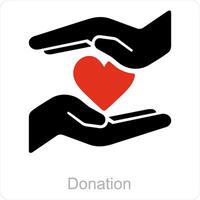 donation och dela med sig ikon begrepp vektor