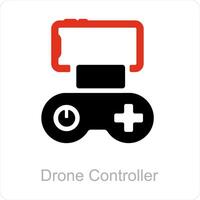 Drohne Regler und Technologie Symbol Konzept vektor