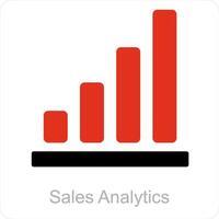 Der Umsatz Analytik und Diagramm Symbol Konzept vektor