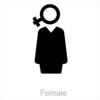 weiblich und Geschlecht Symbol Konzept vektor