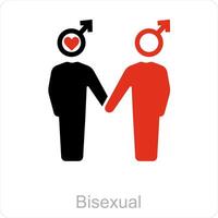 bisexuell och symbol ikon begrepp vektor