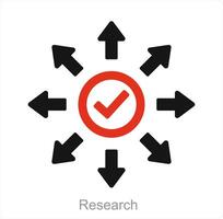 Forschung und Suche Symbol Konzept vektor