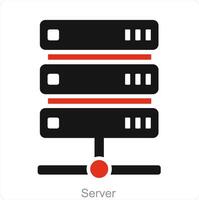 Server und Daten Symbol Konzept vektor