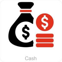 Kasse und Geld Symbol Konzept vektor