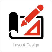 Layout Design und kreativ Design Symbol Konzept vektor