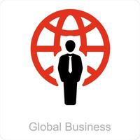 global Geschäft und global Investoren Symbol Konzept vektor