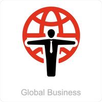 global Geschäft und global Investoren Symbol Konzept vektor