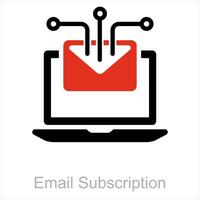 Email Abonnement und Email Symbol Konzept vektor