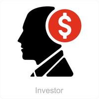 Investor und Teilen Markt Symbol Konzept vektor