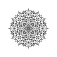 kompliziert blühen wirbelt von schwarz und Weiß Mandala Kunst gestalten mit Blume Motive isoliert Design vektor