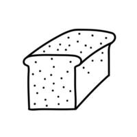 Brot Laib Symbol. Hand gezeichnet Vektor Illustration.