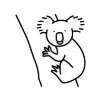 Koala Symbol Hand gezeichnet Vektor Illustration