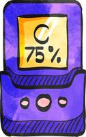 Farbe Kalibrierung Symbol im Farbe Zeichnung. Drucken Farbe Standard Densitometer Raster Punkte Dichte vektor