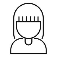 Benutzerbild Kopf Frisur Symbol Gliederung Vektor. Modell- Person vektor