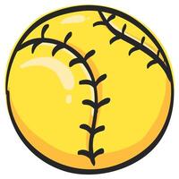 Baseball Symbol im Hand gezeichnet Farbe Vektor Illustration