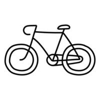 Fahrrad Symbol. Hand gezeichnet Vektor Illustration. editierbar Linie Schlaganfall.