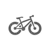 Fett Reifen Fahrrad Symbol im Grunge Textur Vektor Illustration