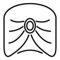 Kopf Turban Symbol Gliederung Vektor. indisch Kopfbedeckung vektor