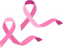 rosa Band Brustkrebs Bewusstsein Lager Vektor-Illustration lokalisiert auf weißem Hintergrund vektor