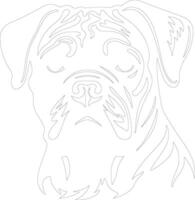 Bullmastiff Gliederung Silhouette vektor