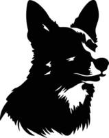 Schwedisch Vallhund Silhouette Porträt vektor