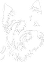 väst högland vit terrier översikt silhuett vektor