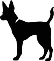 Basenji schwarz Silhouette vektor