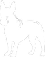 Stier Terrier Gliederung Silhouette vektor