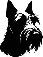 schottisch Terrier Silhouette Porträt vektor