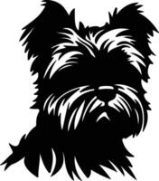 affenpinscher schwarz Silhouette vektor