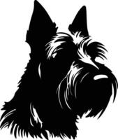 schottisch Terrier Silhouette Porträt vektor